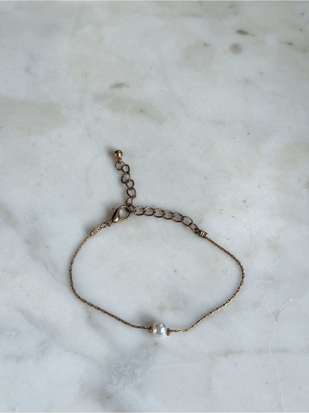 Gold Pearl Chain Bracelet for Women - Minimalist Elegant